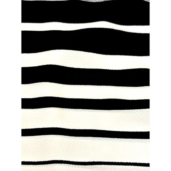 CCC Black White Chiffon Striped Cape Top Sleeveless City Chic Minimalist Styleco - Picture 7 of 9